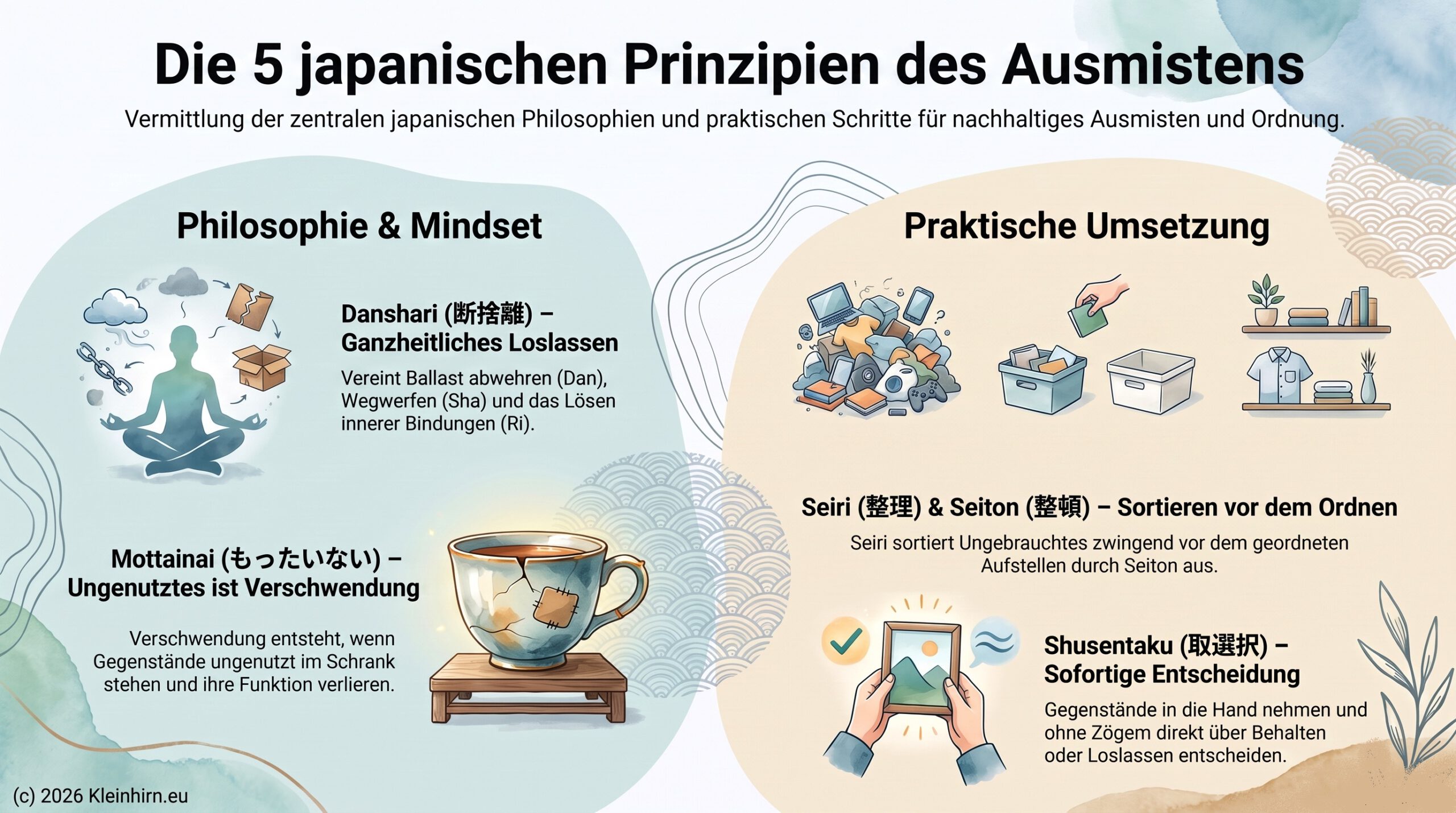 Die 5 japanischen Prinzipien des Ausmistens